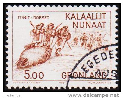 1981. Saqqaq-culture And Tunit-Dorset-culture. 5,00 Kr. Brown (Michel: 132) - JF175281 - Unused Stamps
