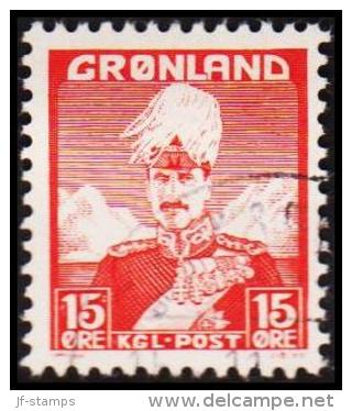 1938. Christian X And Polar Bear. 15 Øre Red (Michel: 5) - JF175240 - Unused Stamps
