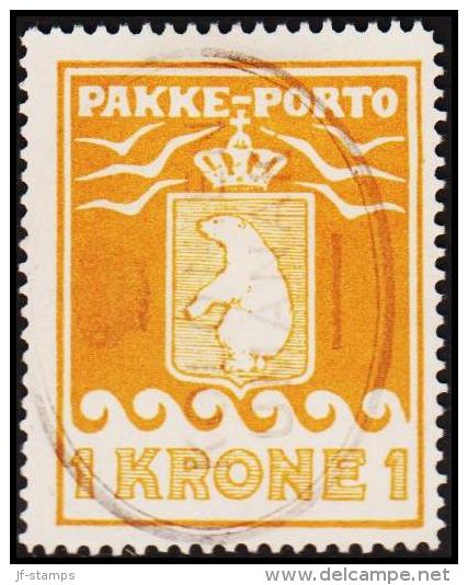 1930.  PAKKE PORTO. 1 Kr. Yellow. Thiele. Perf. 11 ½. KOLONIEN UMANAK. (Michel: 11A) - JF175233 - Colis Postaux
