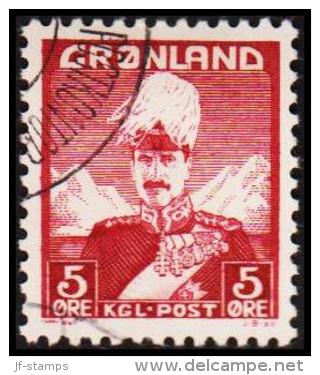 1938. Christian X And Polar Bear. 5 Øre Rose Lake (Michel: 2) - JF175237 - Unused Stamps