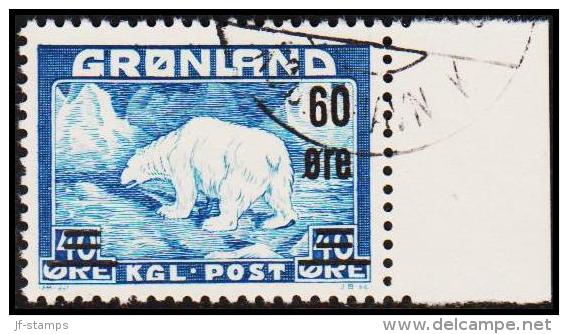 1956. Surcharge. 60/40 Øre Blue (Michel: 37) - JF175250 - Unused Stamps