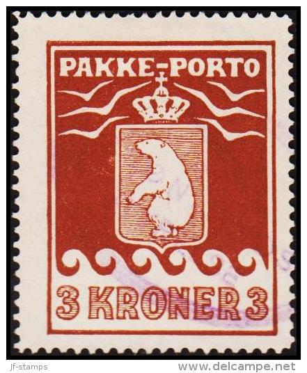 1930. PAKKE PORTO. 3 Kr. Brown. Thiele. Perf. 11 ½. (Michel: 12A) - JF175234 - Pacchi Postali