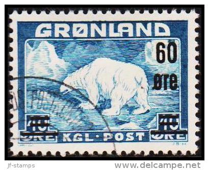 1956. Surcharge. 60/40 Øre Blue (Michel: 37) - JF175248 - Neufs