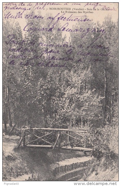 Cp , 85 , NOIRMOUTIER , Bois De La Chaise , Le Ruisseau Des Myrthes - Noirmoutier