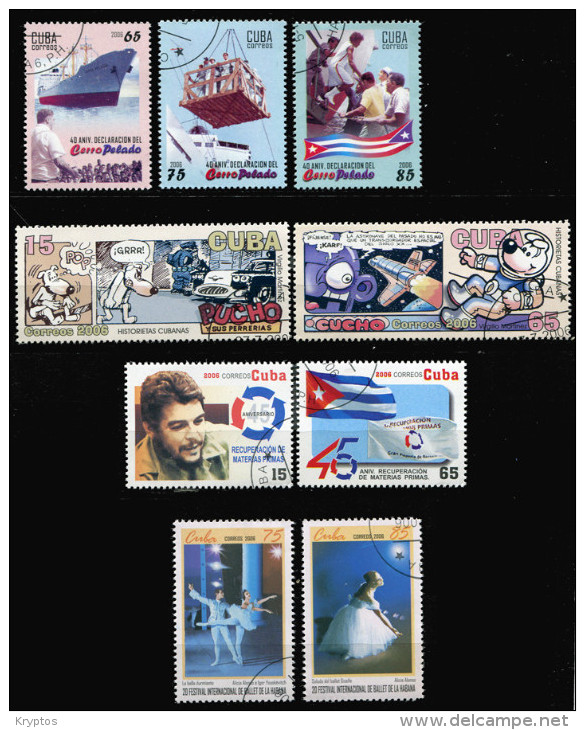 Cuba 2006 - 4 Complete Sets Of 9 Stamps - Usados