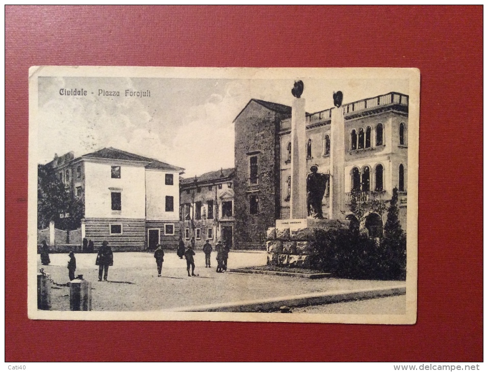 CIVIDALE - PIAZZA FOROJULI - ANNULLO POSTA MILITARE/UFF. INTENDENZA D'ARMATA  - 1916 - Udine