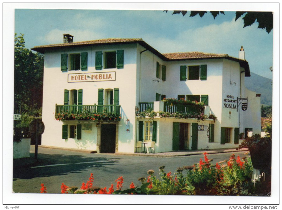 BIDARRAY--"Paradis De La Truite"--Hotel NOBLIA ,cpsm 15 X 10 N° 6425 éd Yvon--carte Publicitaire De L´établissement - Bidarray