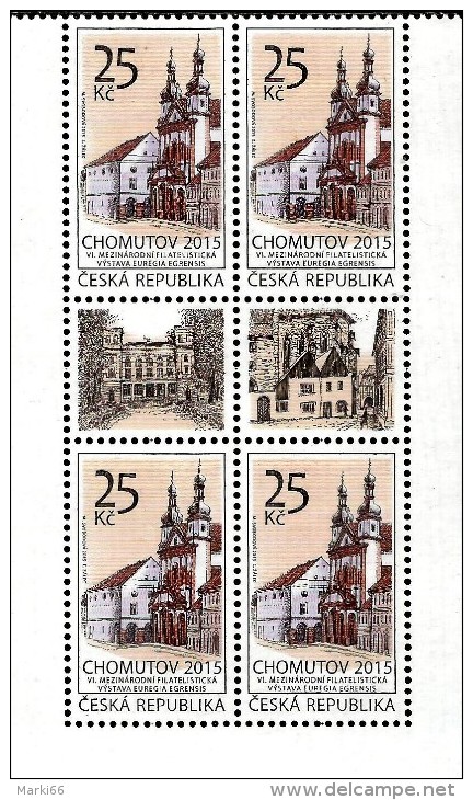Czech Republic - 2015 - 6th Intl Philatelic Exhibition In Chomutov Euregia Egrensis - Mint Stamp Pairs Set With Coupons - Unused Stamps