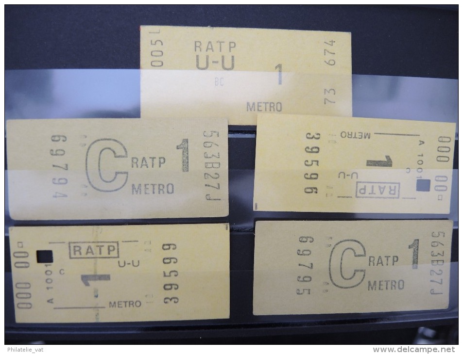 FRANCE-Lot De Tickets De Métro De Paris-A étudier P6949 - Europa