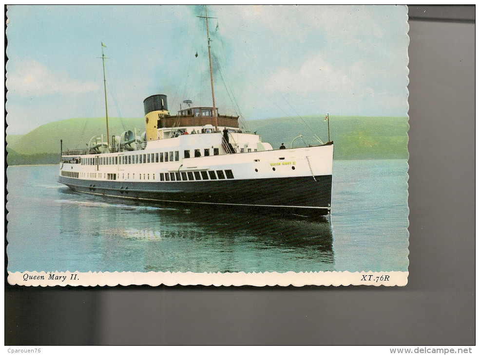 CARTE POSTALE MODERNE QUEEN MARY II MODIFIEE A UNE CHEMINEE 1957 PAQUEBOT CROISIERE MARINE - Pétroliers