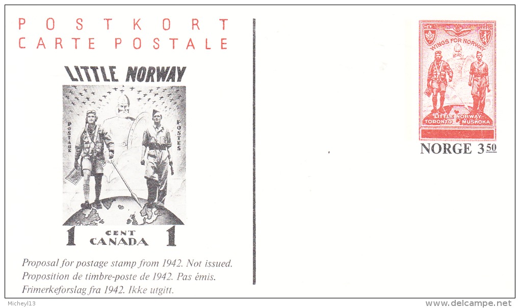 Entier Postal-cate Postale-Little Norway - Postal Stationery
