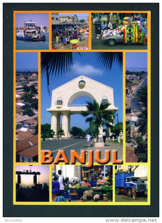 GAMBIA  -  Banjul  Multi View  Unused  Postcard As Scan - Gambia