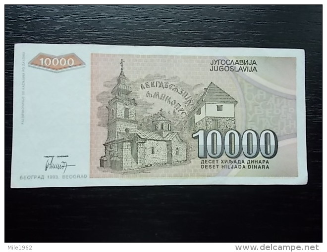 Jugoslavija- 10000 DINARA - 1993 - VF - Yugoslavia