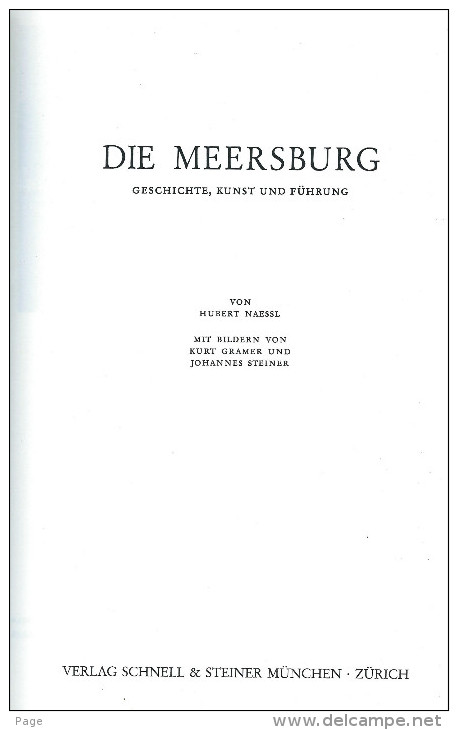 Meersburg,Die Meersburg,Herbert Naessl,1991,Siebte Auflage,Großer Kunstführer Schnell & Steiner,Bodensee, - Art