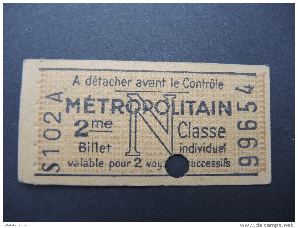 FRANCE-Tickets De Métro De Paris-A étudier P7026 - Europa