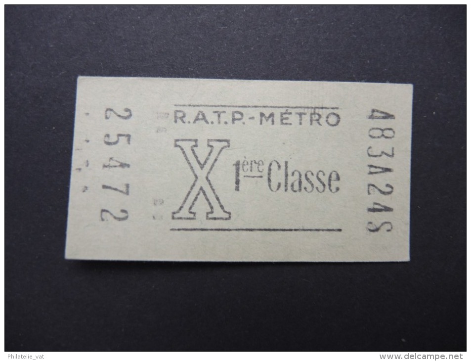 FRANCE-Tickets De Métro De Paris-A étudier P7038 - Europe