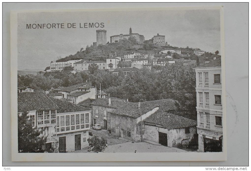 MONFORTE DE LEMOS VUE GENERALE CARTE  QSL /QSO - Lugo