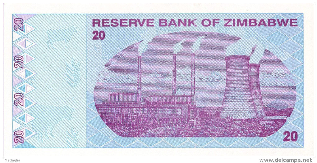 ZIMBABWE - 20 Dollars 2009 - UNC - Simbabwe