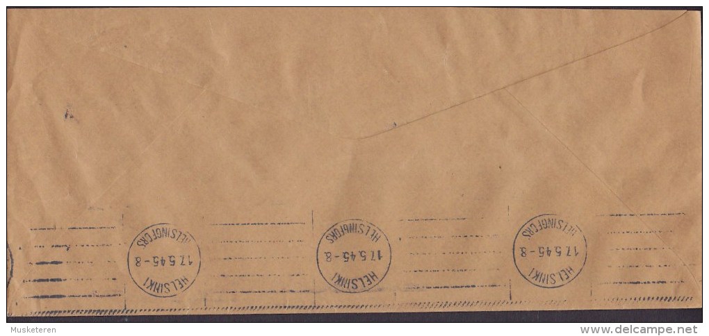 Finland TERVAKOSKI OSAKEYHTIÖ, TERVAKISKI 1945 Cover Brief HELSINKI Helsingfors (Arrival Cds.) (2 Scans) - Lettres & Documents