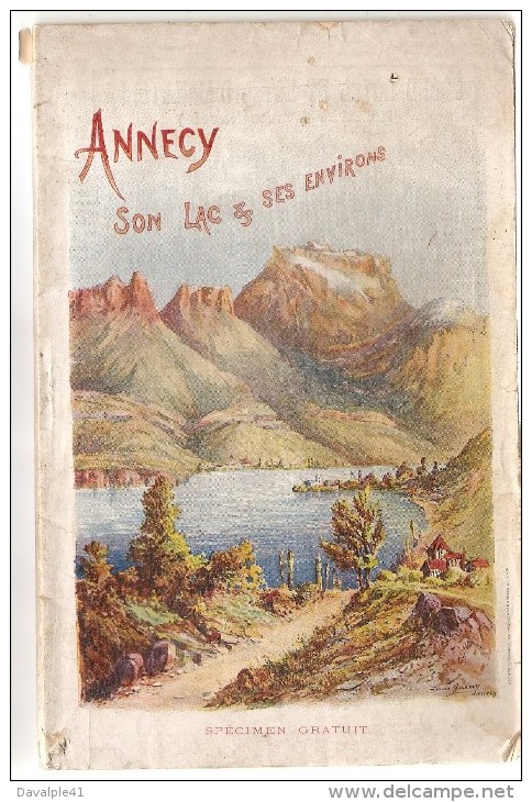 LIVRET  ANNECY SON LAC ET SES ENVIRONS  PHOTOS  82 PAGES - Frankrijk