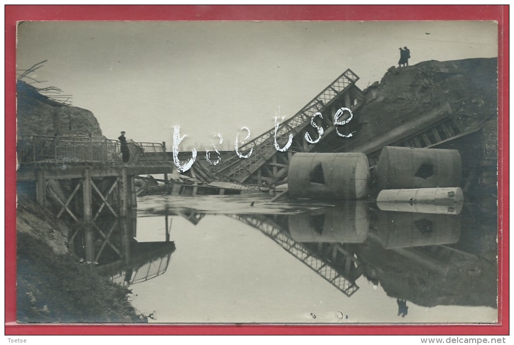 Gent - Oorlog 1918 - Pont Du Snep / Snep Brug - Fotokaart ( Verso Zien ) - Gent