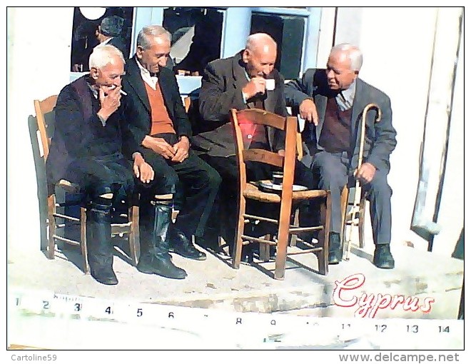 CIPRO COFFE SHOP ANZIANI OLD MEN   V1996  EV652 - Cipro