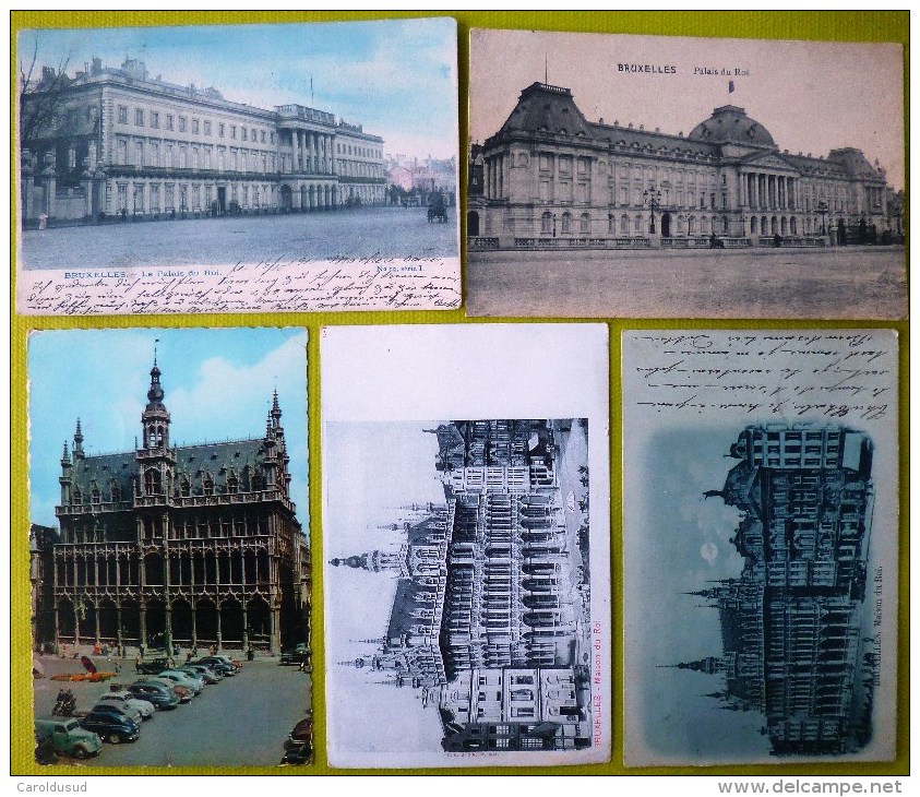 lot +-80 cp bruxelles brussel monuments place de 1899 a 1925  toutes en ligne avec dos cachet poste et timbres