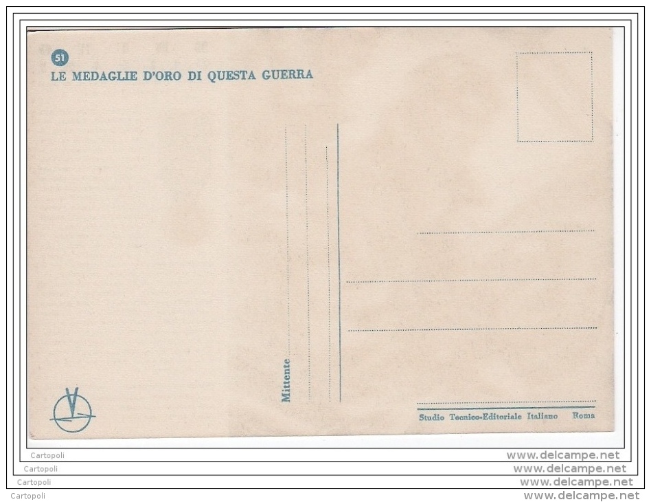 ^ MEDAGLIA D´ORO N. 51 BRUNO CALEARI SUSAK FIUME PILOTA IDROVOLANTE AVIAZIONE 162 - Guerra 1939-45