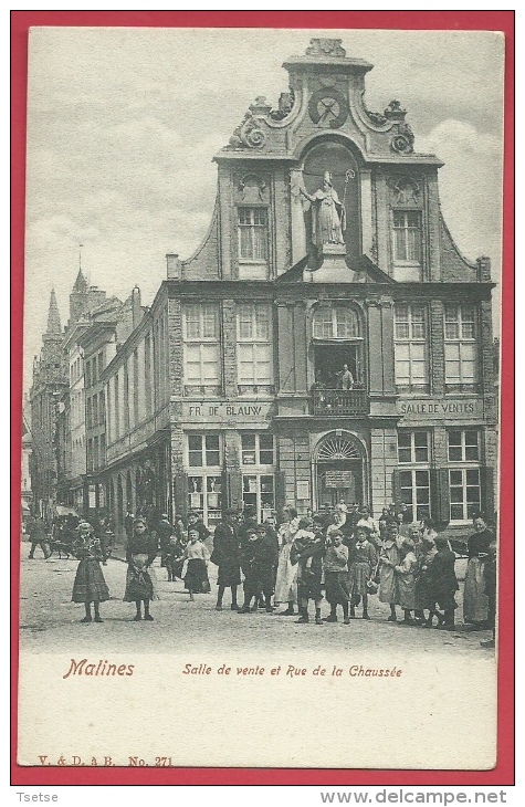 Mechelen / Malines - Salle De Vente Et Rue De La Chassée - Geanimeerd - 1922 ( Verso Zien ) - Malines