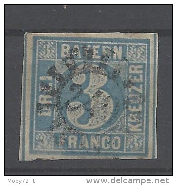 Bayern - 1850 - Usato/used - Annullo 240 - Mi N. 2 II - Otros & Sin Clasificación