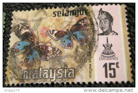 Malaysia 1971 Selangor Butterflies Precis Orithya Wallacei 15c - Used - Selangor