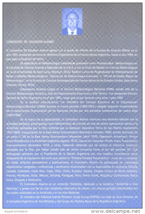 CATALOGO DE MATASELLOS ANTARTICOS ARGENTINOS 1904-1997 - ARGENTINA POLAR POSTAL HISTORY - SALVADOR ALAIMO LIBRO NUEVO TB - Otros & Sin Clasificación