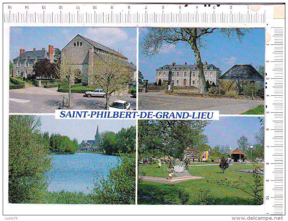 SAINT  PHILBERT  DE   GRAND  LIEU   - Abbatiale & Prieuré,  Château Des  Jamonières, Plan D Eau Eglise,  Jeux - Saint-Philbert-de-Grand-Lieu