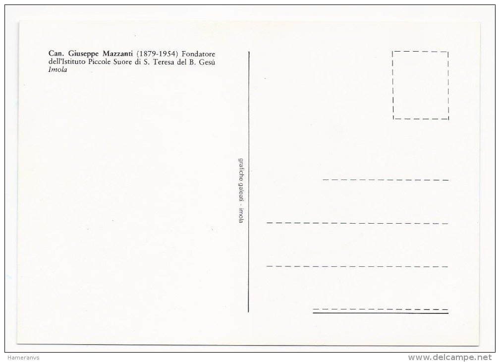 Can. Giuseppe Mazzanti - Imola - Fondatore Dell´Istituto Piccole Suore Di S. Teresa Del B. Gesù - H2281 - Autres & Non Classés