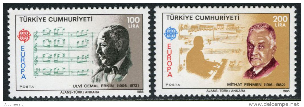 Turkey 1985 Mi 2706-2707 MNH Europa Cept (European Year Of Music) - Unused Stamps