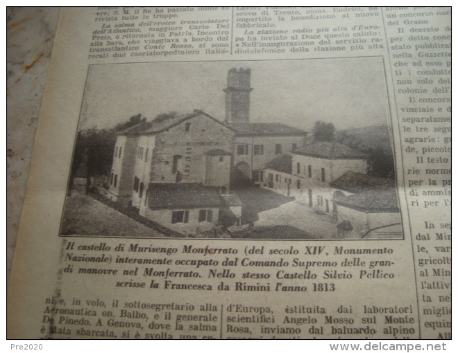 DOMENICA DELL’AGRICOLTORE 1928 MURISENGO MONFERRATO FONDI SESTO IMOLESE - Altri & Non Classificati