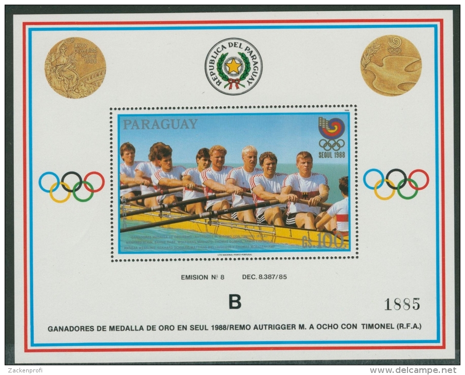 Paraguay 1989 Olympiade Seoul Block 455 Postfrisch (C22961) - Paraguay