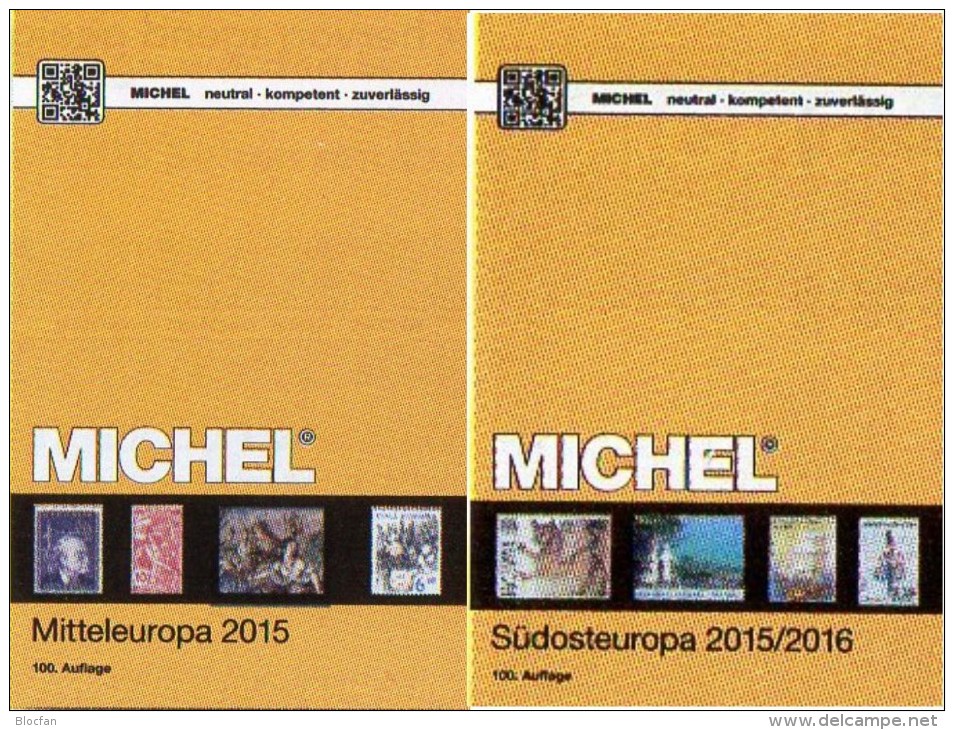 Mittel/Südost-Europa Katalog 2015/2016 Neu 132€ MICHEL Band 1+4 A UN CH Genf Wien CZ CSR HU Kreta SRB BG GR RO TR Cyprus - Collezioni