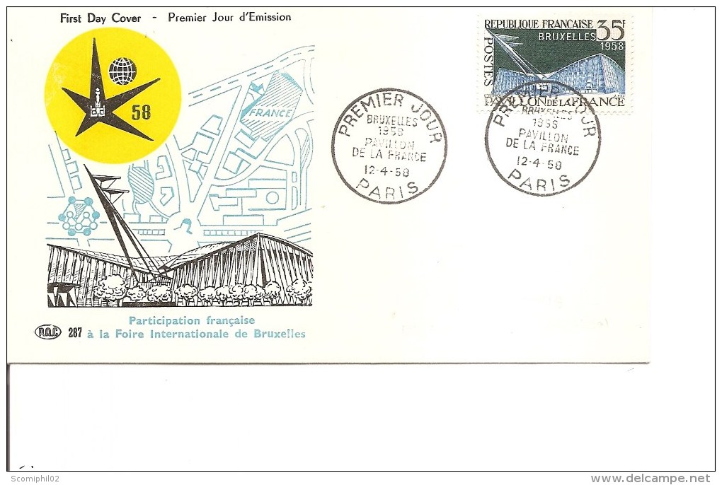 Exposition De Bruxelles -1958 ( FDC De France à Voir) - 1958 – Brussels (Belgium)