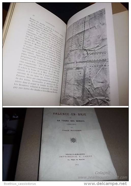 EO Rare !!! VALENCE-EN-BRIE Et La Terre Des Bordes (1256-1911) 1911 FRANCK MATAGRIN / Ile -de-France, Seine-et-Marne... - Ile-de-France