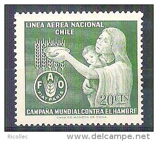 MNH Stamp FAO Freedom From Hunger 1963 CHILI CHILE  Campagne Mondiale Contre La Faim - Autres & Non Classés