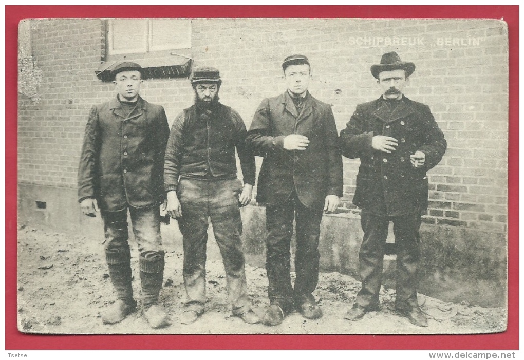 Hoek Van Holland - Schipbreuk " Berlin " - Vier Kranige Hollandsche Zeelieden Die Bij Het Reddingswerk Uitblonken - 1907 - Hoek Van Holland