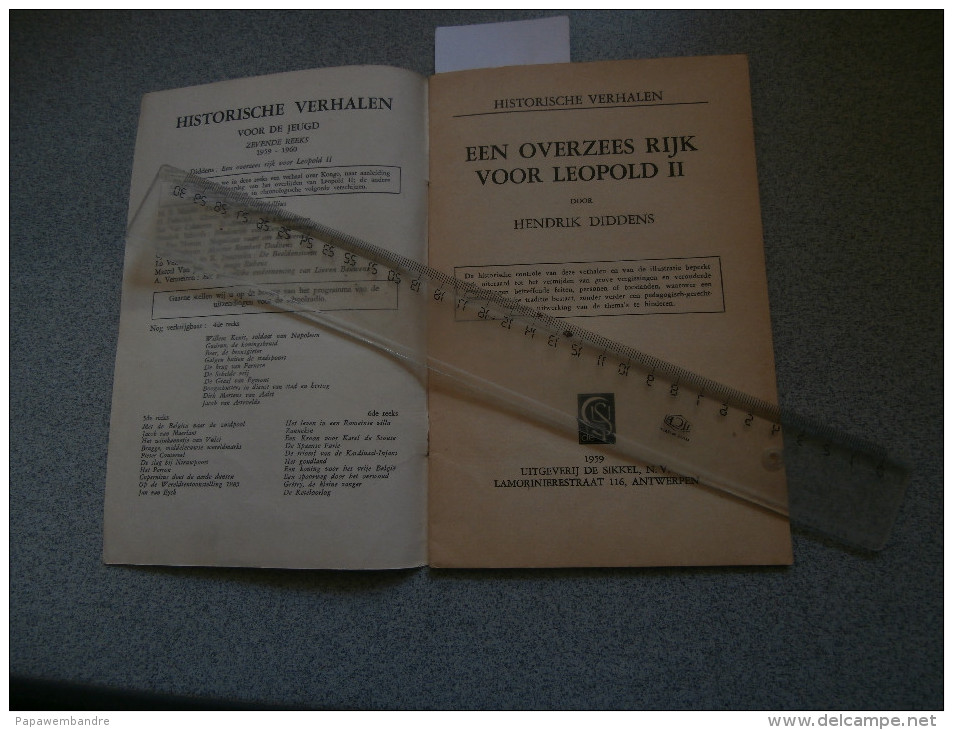 Een Overzees Rijk Voor Leopold II (Kongo)(1959) Hendrik Diddens - Antiguos