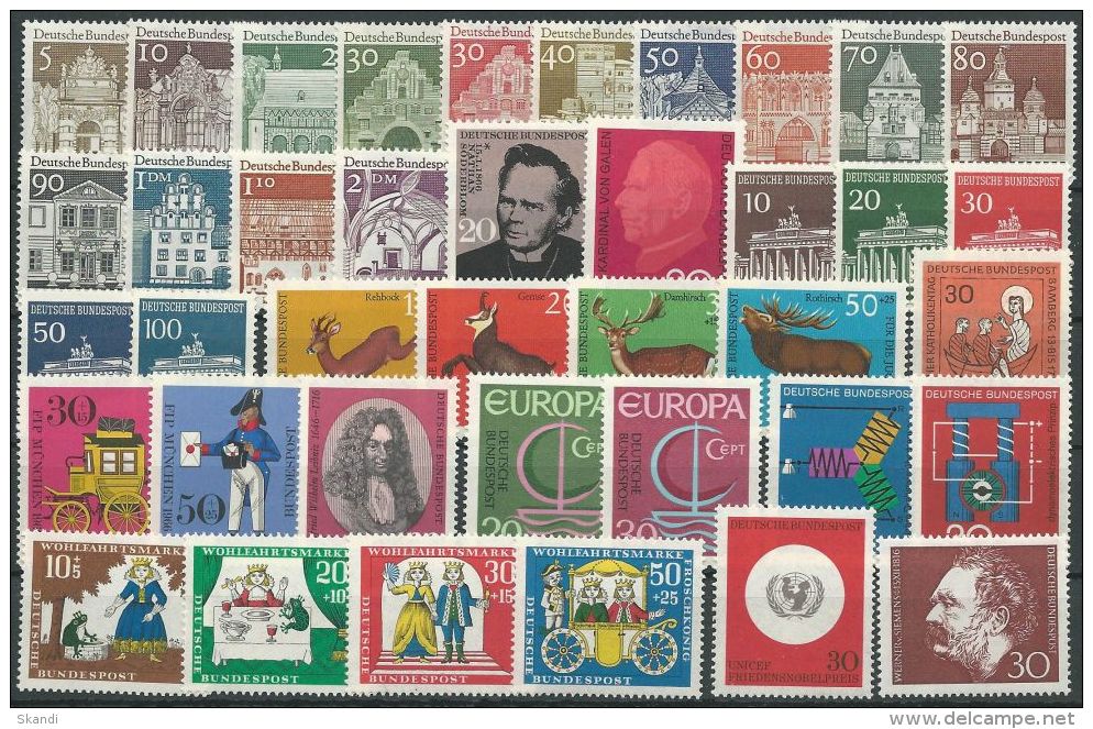 DEUTSCHLAND 1966 Mi-Nr. 489-28 Jahrgang/year Set ** MNH - Annual Collections