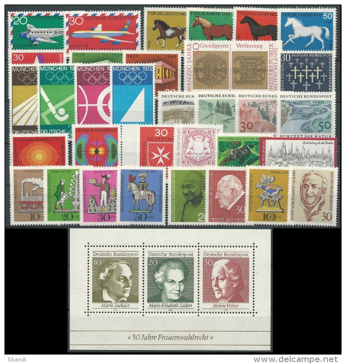 DEUTSCHLAND 1969 Mi-Nr. 576-11 Jahrgang/year Set ** MNH - Annual Collections