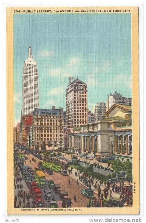 Public Library, 5th Avenue And 42nd Street, New York City - 1946 - Autres Monuments, édifices