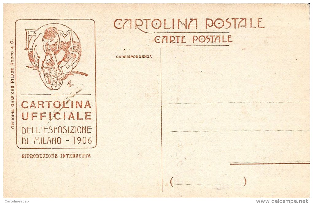 [DC4635] CARTOLINA UFFICIALE - ESPOSIZIONE DI MILANO - VILLAGGIO ERITREO - Non Viaggiata - Old Postcard - Esposizioni
