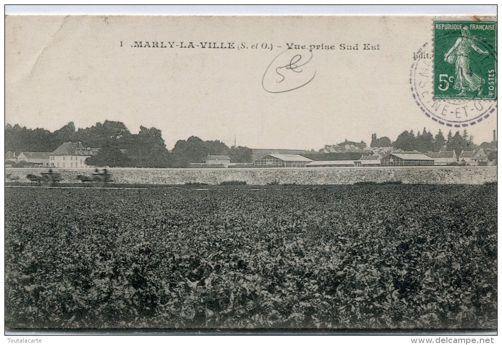 CPA 95 MARLY LA VILLE VUE PRISE SUD EST 1908 - Marly La Ville