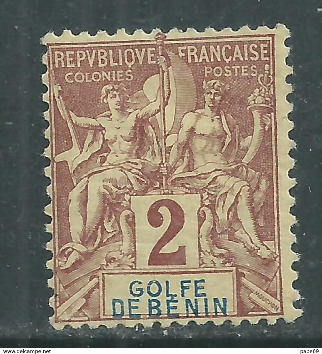 Bénin N° 21 X  Type Groupe : 2 C. Lilas-brun Sur Paille,  Trace De  Charnière Sinon TB - Ungebraucht