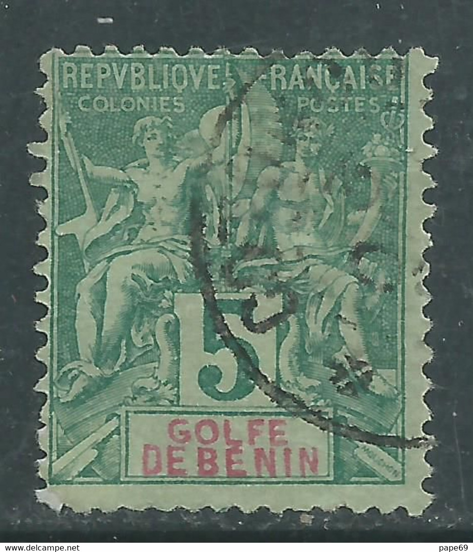 Bénin N° 23 O  Type Groupe : 5 C. Vert  Oblitération Légère  Sinon TB - Usados